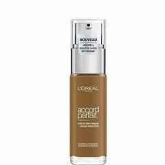 Šķidrā Grima Bāze L'Oréal Paris Perfect Accord Fluid Foundation Capuccino Nº 8.N (30 ml) cena un informācija | Grima bāzes, tonālie krēmi, pūderi | 220.lv