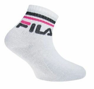 Bērnu zeķes FILA F8338 melns/balts/fucsia 3pr cena un informācija | Zeķes, zeķubikses meitenēm | 220.lv