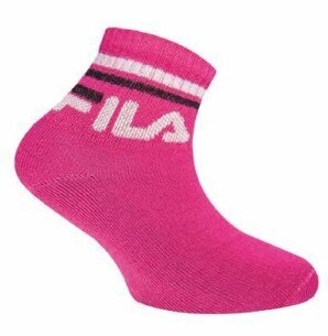 Bērnu zeķes FILA F8338 melns/balts/fucsia 3pr cena un informācija | Zeķes, zeķubikses meitenēm | 220.lv