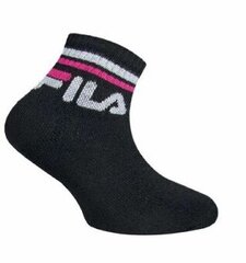 Bērnu zeķes FILA F8338 melns/balts/fucsia 3pr цена и информация | Носки, колготки для девочек | 220.lv