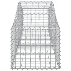 vidaXL arkveida gabiona grozi, 13 gb., 200x50x40/60 cm, cinkota dzelzs cena un informācija | Žogi un piederumi | 220.lv