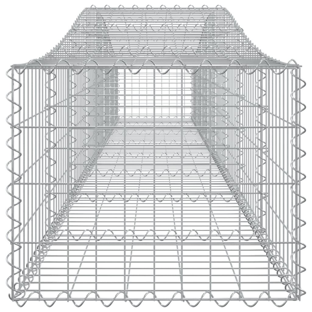 vidaXL arkveida gabiona grozi, 3 gb., 400x50x40/60 cm, cinkota dzelzs цена и информация | Žogi un piederumi | 220.lv