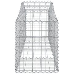 vidaXL arkveida gabiona grozi, 5 gb., 200x50x60/80 cm, cinkota dzelzs cena un informācija | Žogi un piederumi | 220.lv