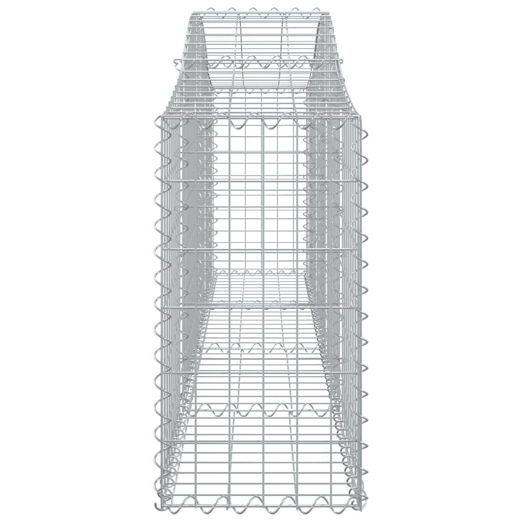 vidaXL arkveida gabiona grozi, 6 gb., 200x30x60/80 cm, cinkota dzelzs цена и информация | Žogi un piederumi | 220.lv