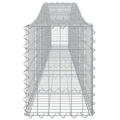 vidaXL arkveida gabiona grozs, 100x30x40/60 cm, cinkota dzelzs цена и информация | Заборы и принадлежности к ним | 220.lv