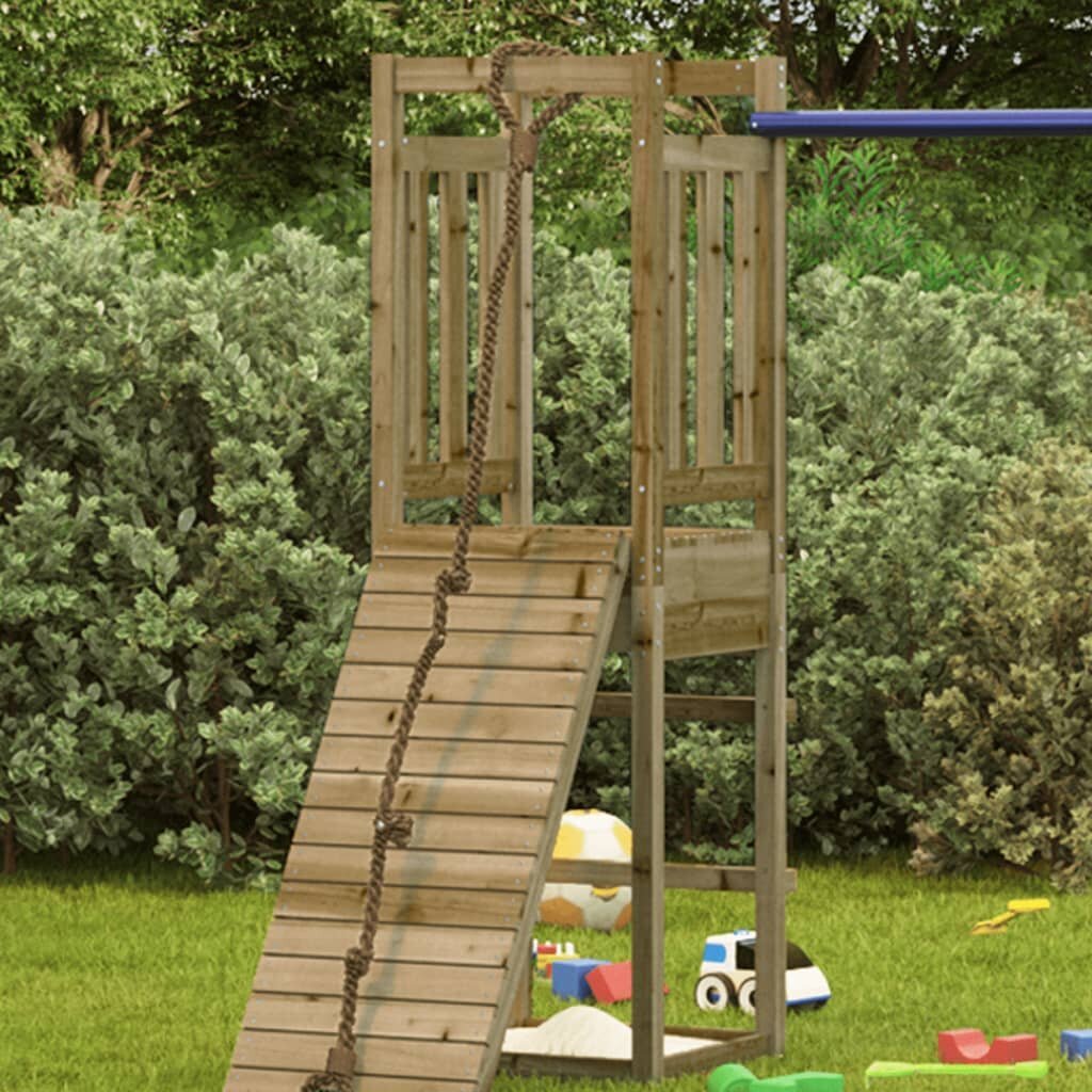 vidaXL rotaļu tornis, 53x46,5x169 cm, impregnēts priedes koks cena un informācija | Spēles brīvā dabā | 220.lv