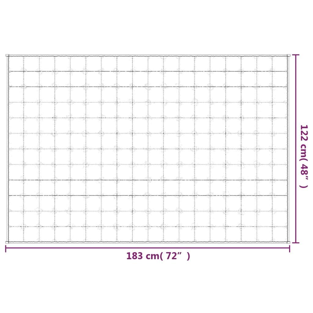 vidaXL smaguma sega, pelēka, 122x183 cm, 5 kg, audums cena un informācija | Segas | 220.lv