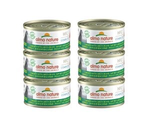 Almo Nature HFC Complete, vista ar zaļajām pupiņām, 6 x 70g. цена и информация | Консервы для котов | 220.lv