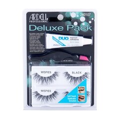 Ardell Wispies Deluxe Pack - Gift set for false eyelashes  Black цена и информация | Накладные ресницы, керлеры | 220.lv