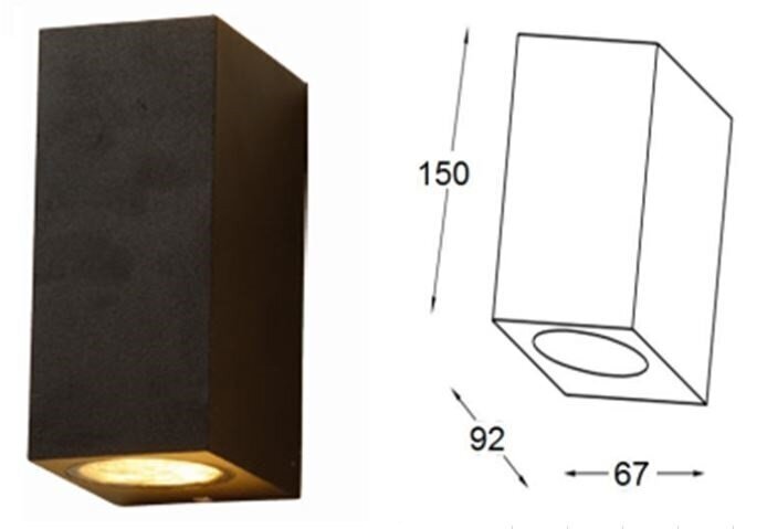 Wall-013 lampa (GU10) - cena un informācija | Āra apgaismojums | 220.lv