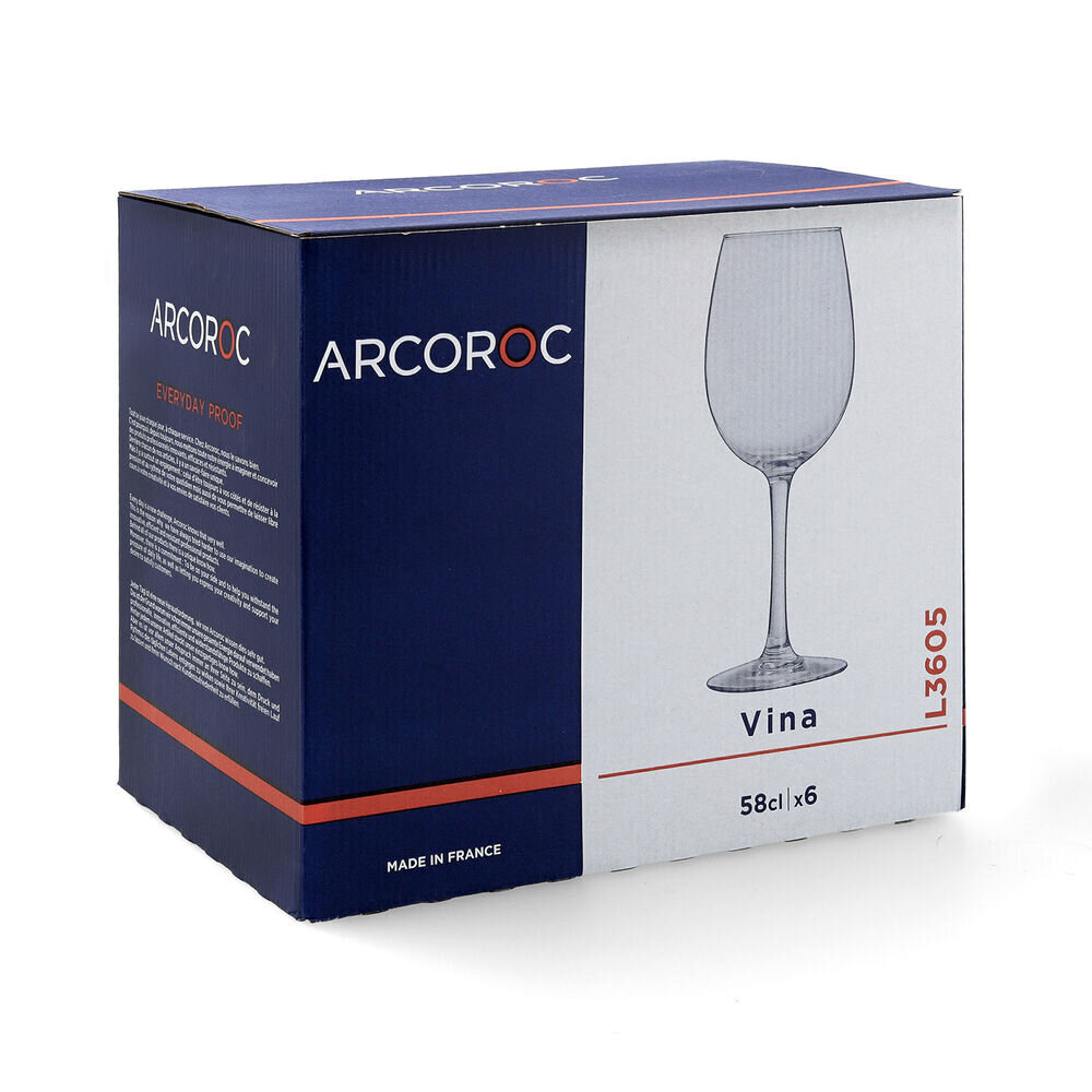 Vīna glāze Arcoroc 6 gb. (580 ml) цена и информация | Glāzes, krūzes, karafes | 220.lv