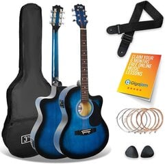 Akustiskās ģitāras komplekts Eq-BlueBurst цена и информация | Гитары | 220.lv