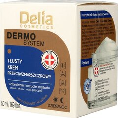 Eļļas sejas krēms pret grumbām Delia Dermo System, 50 ml cena un informācija | Sejas krēmi | 220.lv