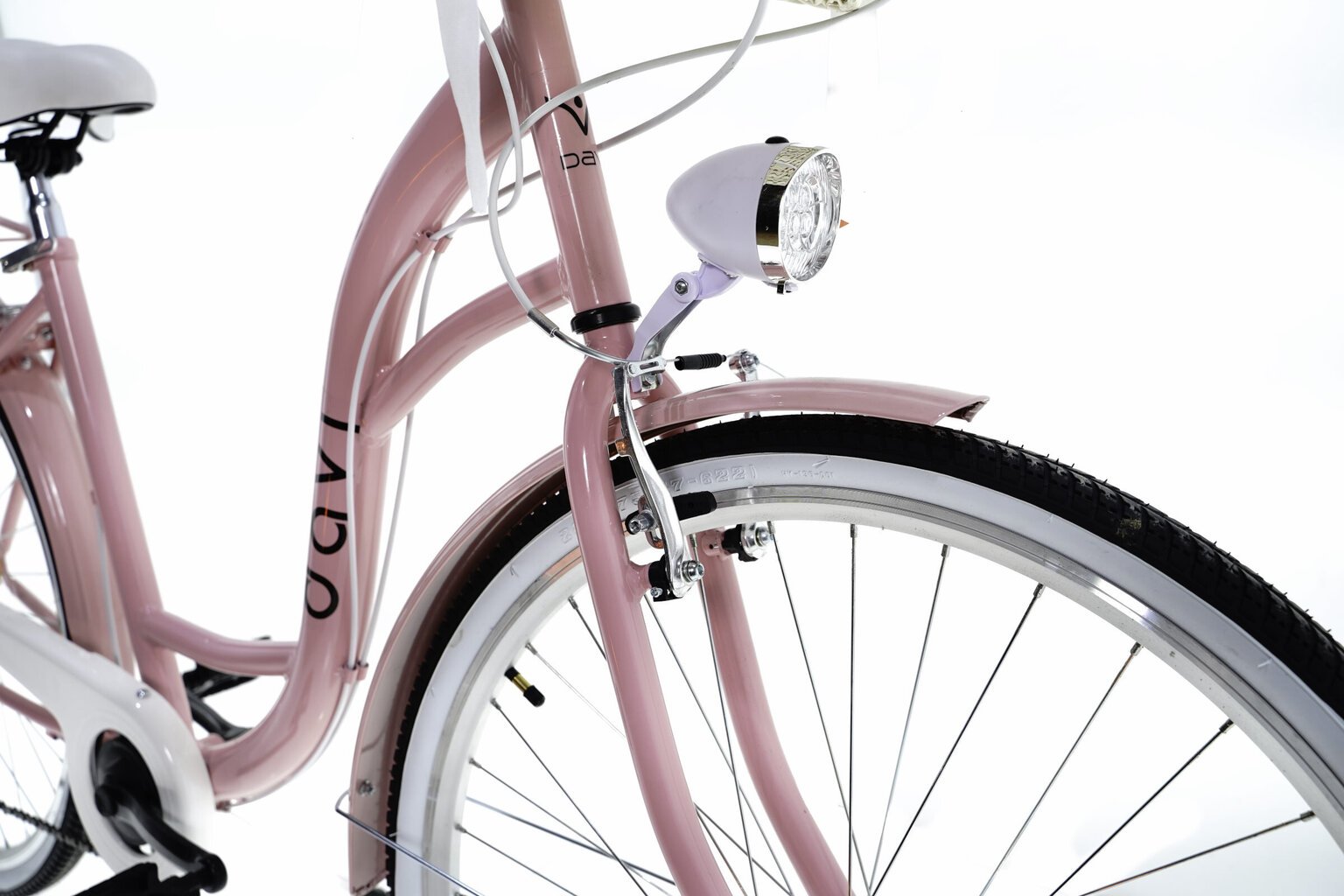 Sieviešu velosipēds Davi Emma, 7 ātrumu Shimano ātruma pārslēdzējs, 160-185 cm augumam, 28" alumīnija rati, klūgas grozs, Rozā cena un informācija | Velosipēdi | 220.lv