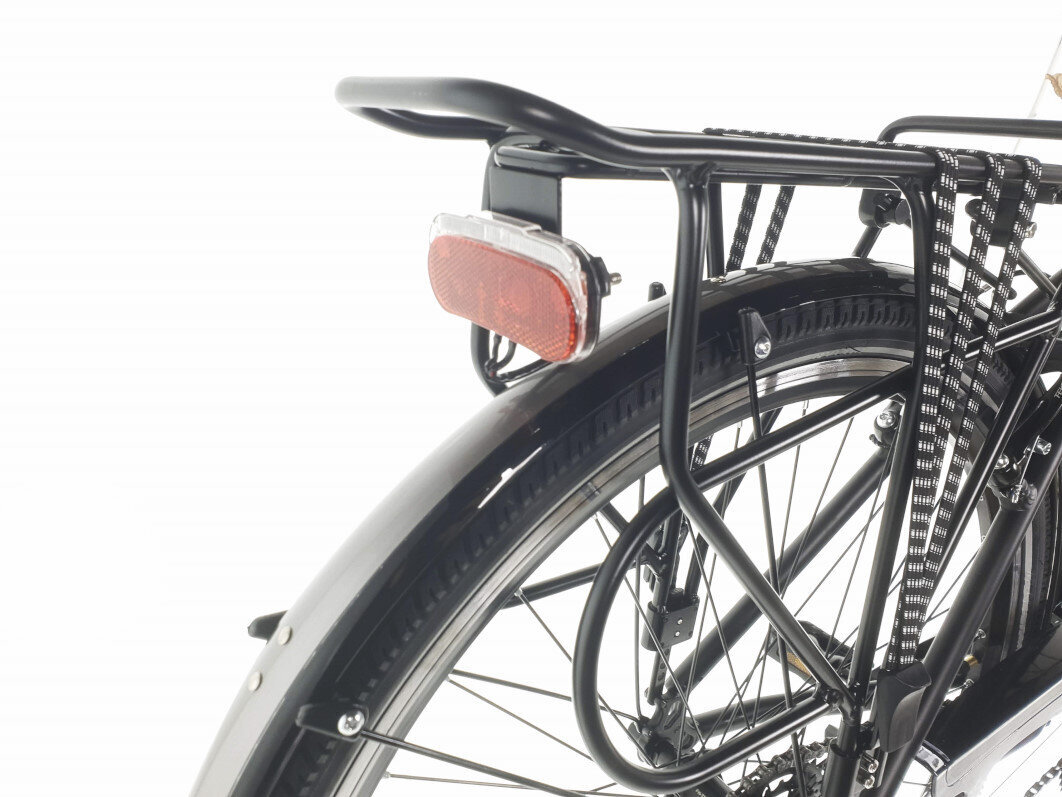 Sieviešu velosipēds Kands Elite Pro, 150-167 cm augumam, alumīnija rāmis, ar amortizatoru, 27 ātrumu Shimano ātruma pārslēdzējs, 28" alumīnija rati, Melns cena un informācija | Velosipēdi | 220.lv