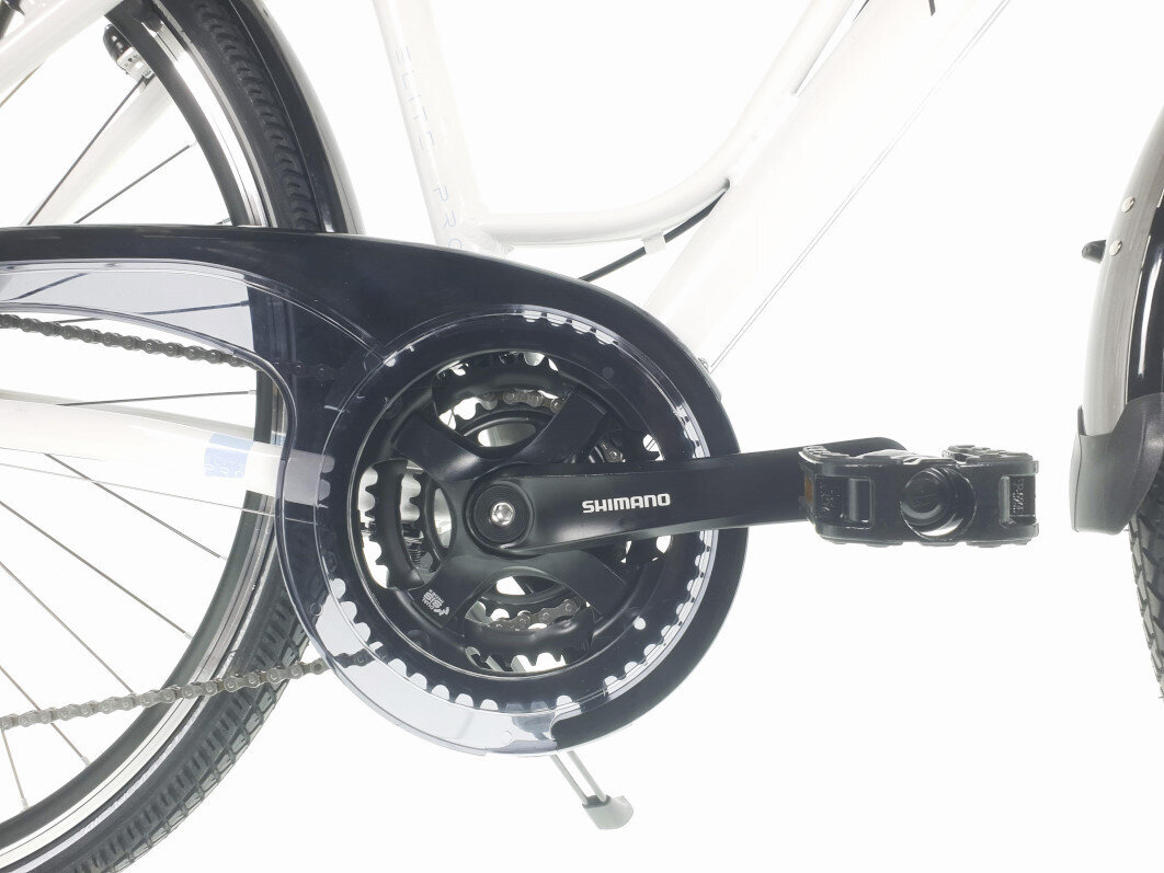 Sieviešu velosipēds Kands Elite Pro, 168-185 cm augumam, alumīnija rāmis, ar amortizatoru, 27 ātrumu Shimano ātruma pārslēdzējs, 28" alumīnija rati, Balts цена и информация | Velosipēdi | 220.lv