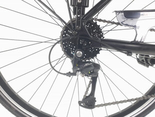 Vīriešu velosipēds Kands Elite Pro, 166-181 cm augumam, alumīnija rāmis, ar amortizatoru, 27 ātrumu Shimano ātruma pārslēdzējs, 28" alumīnija rati, Melns цена и информация | Велосипеды | 220.lv