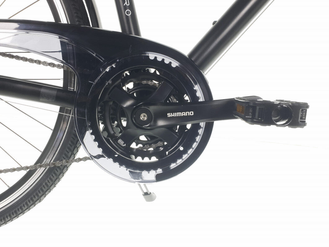 Vīriešu velosipēds Kands Elite Pro, 166-181 cm augumam, alumīnija rāmis, ar amortizatoru, 27 ātrumu Shimano ātruma pārslēdzējs, 28" alumīnija rati, Melns cena un informācija | Velosipēdi | 220.lv