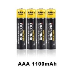 4 gab. - akumulatora baterija AAA Batmax 1100 mAh cena un informācija | Baterijas | 220.lv