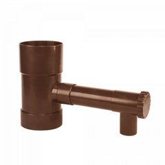 Сборник дождевой воды/сифон с клапаном - 90мм - коричневый цена и информация | Водосточные системы | 220.lv
