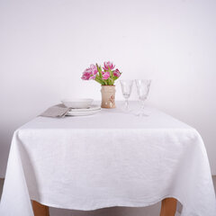 Norravilla lina galdauts Classic white, 140x250 cm. цена и информация | Скатерти, салфетки | 220.lv