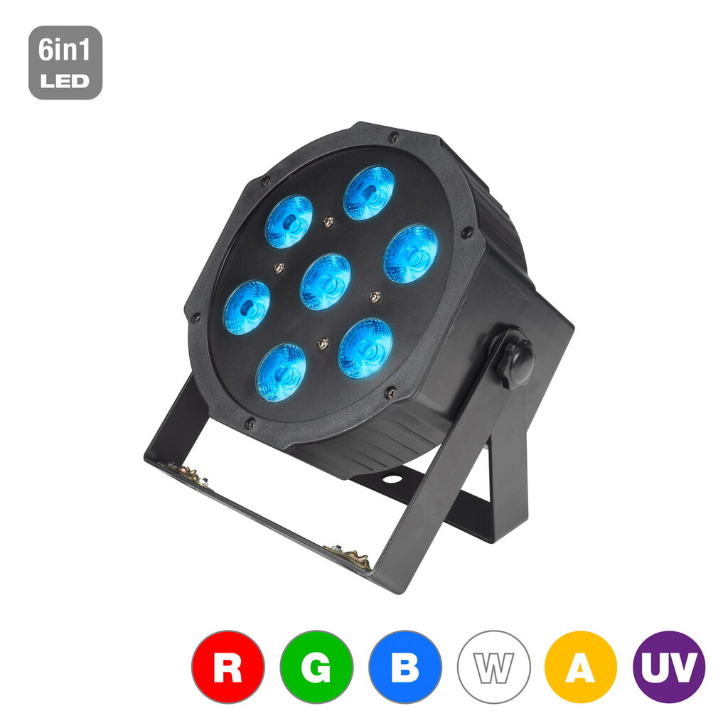 Flash Butrym LED PAR 56 7x15W RGBWA+UV 6in1 cena un informācija | Svētku dekorācijas | 220.lv