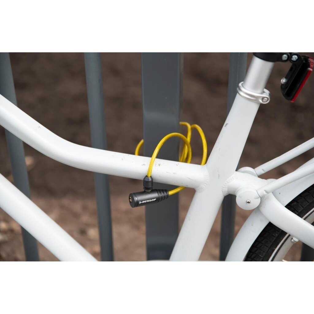 Dunlop velosipēda spirālveida slēdzene 0,6x90cm, melna цена и информация | Velo slēdzenes | 220.lv