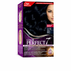 Перманентный крем-краска Wella Color Pefect 7 2/8-negro azulado цена и информация | Краска для волос | 220.lv