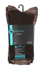 Походные носки унисекс из чесаного хлопка Stark Soul 2103, коричневые, 3 пары цена и информация | Мужские носки | 220.lv