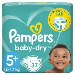 Autiņi Pampers Baby-Dry 5 Izmērs0 (37 uds) cena un informācija | Autiņbiksītes | 220.lv