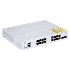 Cisco CBS350-16T-E-2G-EU tīkla slēdzis Pārvaldīts L2/L3 Gigabit Ethernet (10/100/1000) Sudrabs cena un informācija | Komutatori (Switch) | 220.lv