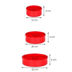 Силиконовые формы для выпечки, 3 шт. цена и информация | Формы, посуда для выпечки | 220.lv