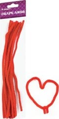 Šenila stiepļu stieņi CRAFT ARTS, Fandy, 6 mm x 30 cm, 15 gab., sarkani cena un informācija | Kancelejas preces | 220.lv