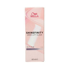 Permanents Krāsojošs Krēms Wella Shinefinity Nº 07/59 (60 ml) cena un informācija | Matu krāsas | 220.lv