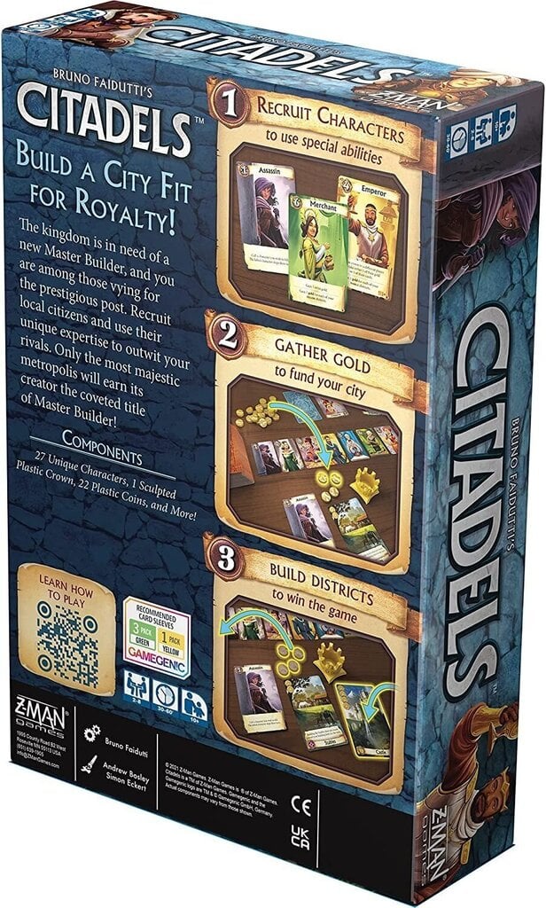 Galda spēle Z-Man Games Citadels Revised, EN cena un informācija | Galda spēles | 220.lv