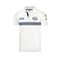 Polo krekls ar Īsām Piedurknēm Sparco MARTINI-R, Balts cena un informācija | Vīriešu T-krekli | 220.lv