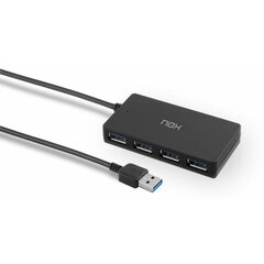 USB-разветвитель Nox NXLITEHUBONE Чёрный цена и информация | Адаптеры и USB разветвители | 220.lv