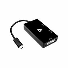 Адаптер USB C—HDMI V7 V7UC-VGADVIHDMI-BLK  Чёрный цена и информация | Адаптеры и USB разветвители | 220.lv