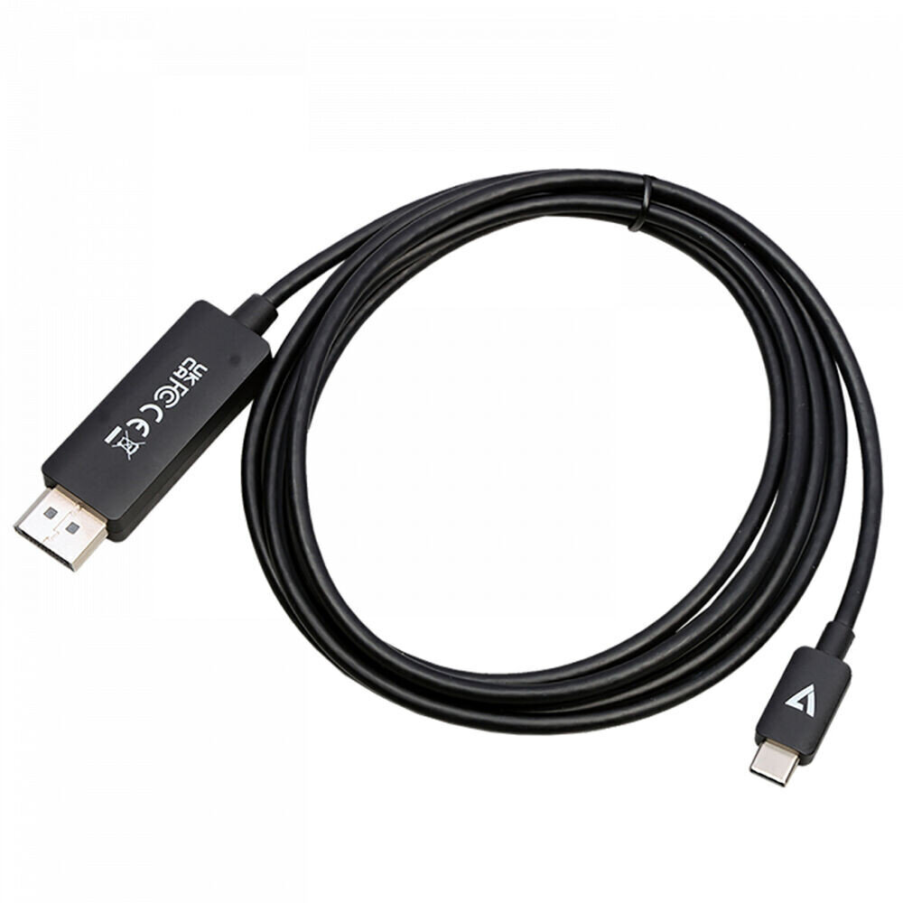 Adapteris V7 V7USBCDP14-2M  (2 m) 8K Ultra HD цена и информация | Adapteri un USB centrmezgli | 220.lv