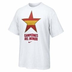 Vīriešu Krekls ar Īsām Piedurknēm Nike Estrella España Campeones del Mundo 2010 Balts cena un informācija | Vīriešu T-krekli | 220.lv