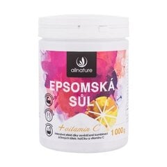 Allnature Epsom Salt Vitamin C - Vannas sāls muskuļu relaksācijai, 1000.0 g cena un informācija | Dušas želejas, eļļas | 220.lv