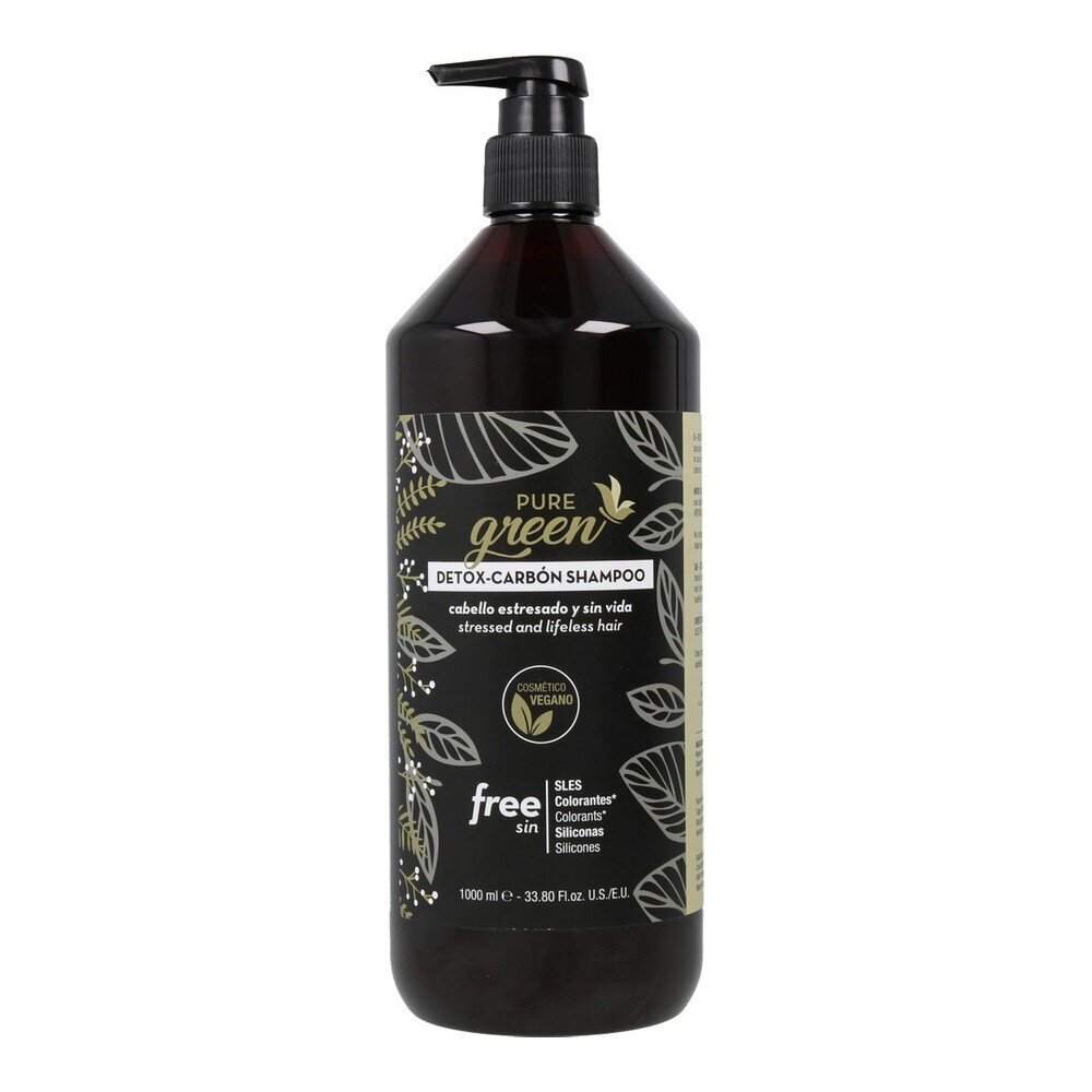 Šampūns Pure Green Detox Carbon (1000 ml) цена и информация | Šampūni | 220.lv