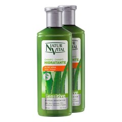 Mitrinošs Šampūns Sensitive Naturvital (2 x 300 ml) cena un informācija | Šampūni | 220.lv