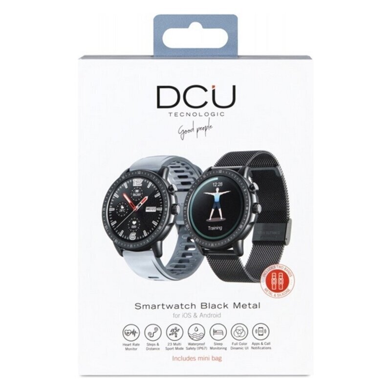 DCU Metal 34157055 Black цена и информация | Viedpulksteņi (smartwatch) | 220.lv