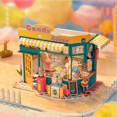 Koka saliekamā miniatūra Robotime 3D Candy House цена и информация | Конструкторы и кубики | 220.lv