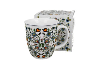 Porcelāna krūze, etnisku izgriezumu motīvs, 650ml cena un informācija | Oriģinālas krūzes | 220.lv