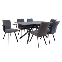 Обеденный комплект EDDY с 6 стульями цена и информация | Комплекты мебели для столовой | 220.lv