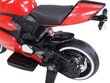 Bērnu elektriskais Motocikls RACE MOTOR, 12v, ādas sēdeklis, gumijas EVA riepas, sarkans cena un informācija | Bērnu elektroauto | 220.lv