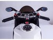 Bērnu elektriskais Motocikls RACE MOTOR, 12v, ādas sēdeklis, gumijas EVA riepas, balts cena un informācija | Bērnu elektroauto | 220.lv