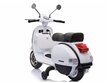 Skūteris Vespa 12v, ādas sēdeklis, gumijas EVA riepas, balts цена и информация | Bērnu elektroauto | 220.lv